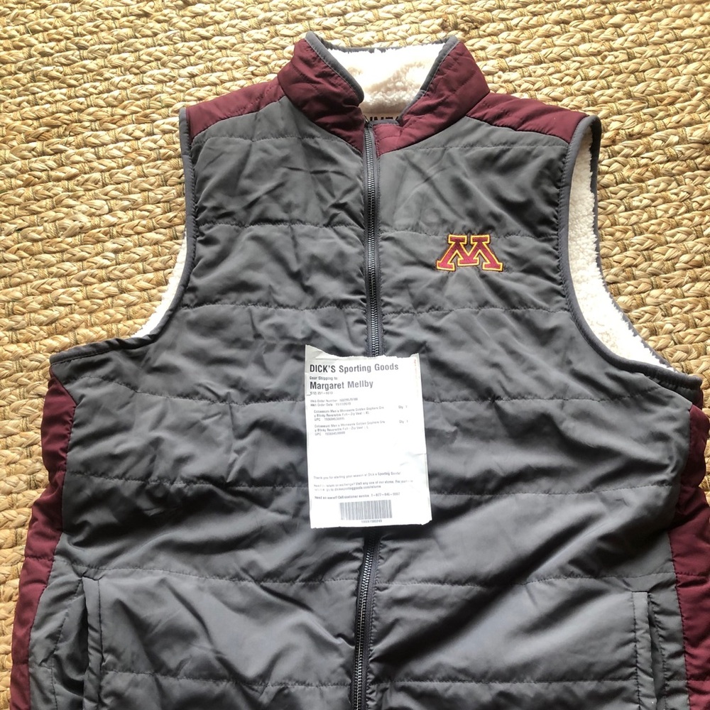 Minnesota Gophers Reversible Vest SZ X-Large